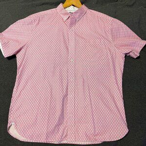 Johnston & Murphy mens pink pattern shirt